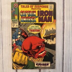 Tales of Suspense #90 1967 Marvel Silver Age Captain America Red Skull Iron Man